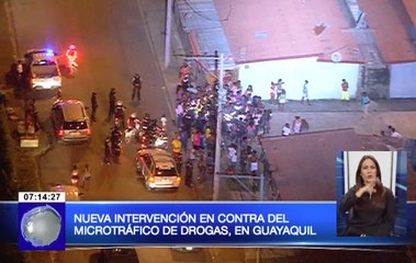 Nueva intervención en contra del microtráfico de drogas en Guayaquil