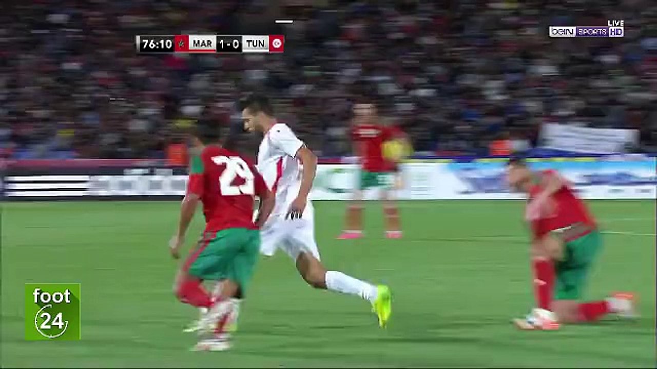 لقطة لم يتفطن إليها أحد في مباراة تونس والمغرب شنوا هذا شي مهوش معقول