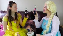 Frozen Elsa & Spiderman vs EVIL WITCH w_ Belle Joker Maleficent Toys Fun Superhero in real life IRL