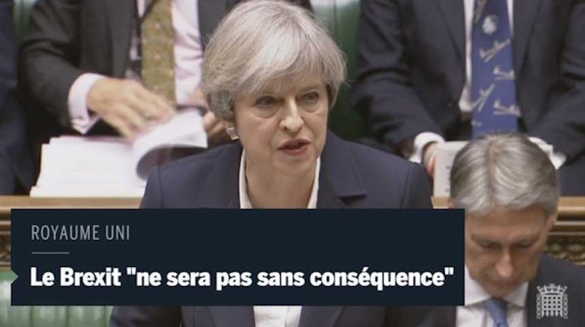 Le Brexit « ne sera pas sans conséquence pour le Royaume Uni », déclare Theresa May