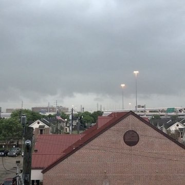 Tornado-Warned Storm Generates Lightning, Heavy Rain in Houston