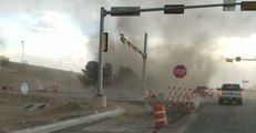 Thunderstorm Kicks up Dust Devil in Odessa, Texas