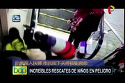 VIDEO: impactantes rescates de niños en peligro