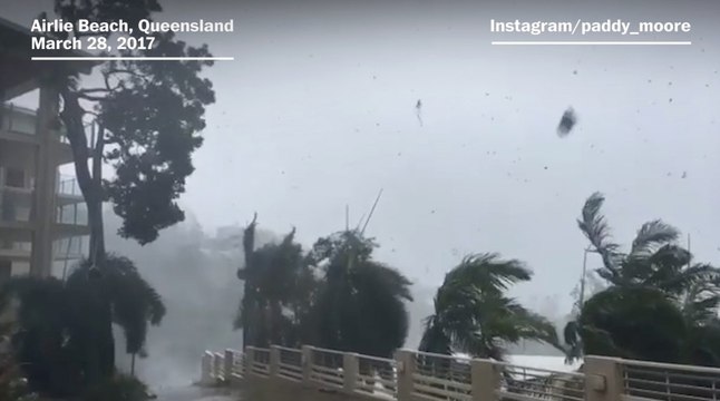 Tropical cyclone Debbie slams into Australia's northeast coast
