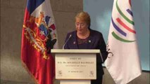 Bachelet destaca rol de Chile en derechos humanos e impulso al libre comercio
