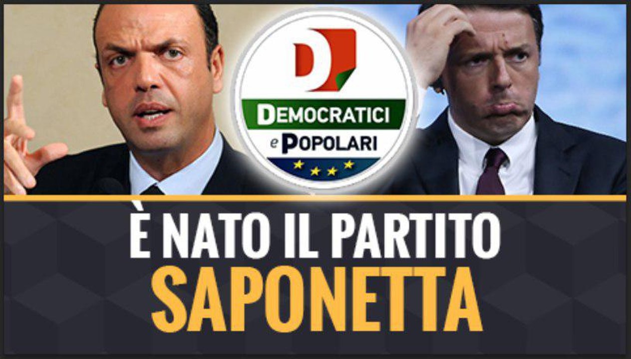 Dalla fusione tra Renzi e Alfano nasce il Partito Saponetta