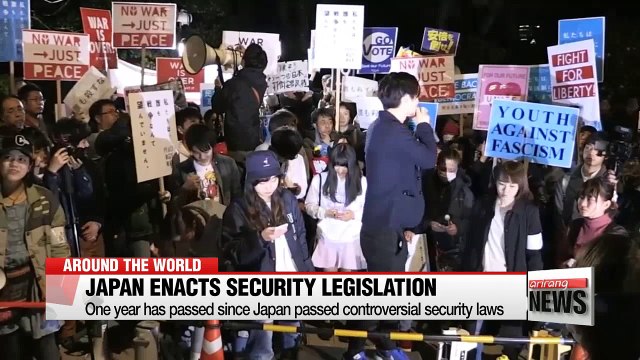Protests in Japan on first anniversary of controversial security law