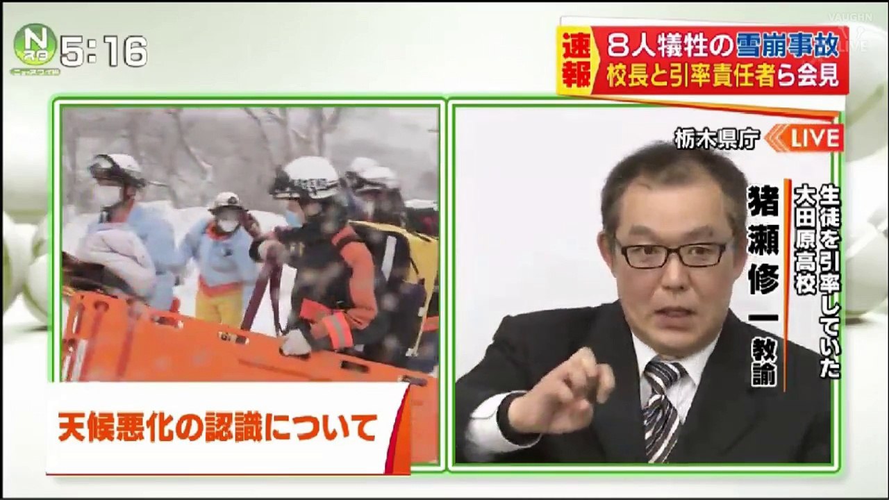 Ｎスタ　雪崩そのとき何が？ 2017年3月29日　170329  #1