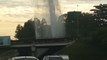 Water Pipe Bursts, Slowing Traffic Near Kuala Lumpur