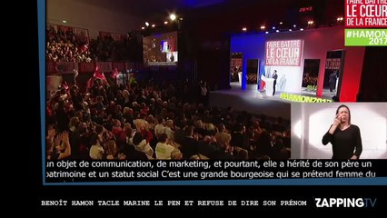 Benoît Hamon tacle Marine Le Pen et refuse de dire son prénom (vidéo)