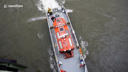 Police search for man who jumped into the Thames at Westminster bridge