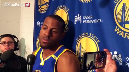 Andre Igoudala Postgame Interview  Warriors vs Spurs  March 29, 2017   2016-17 NBA Season