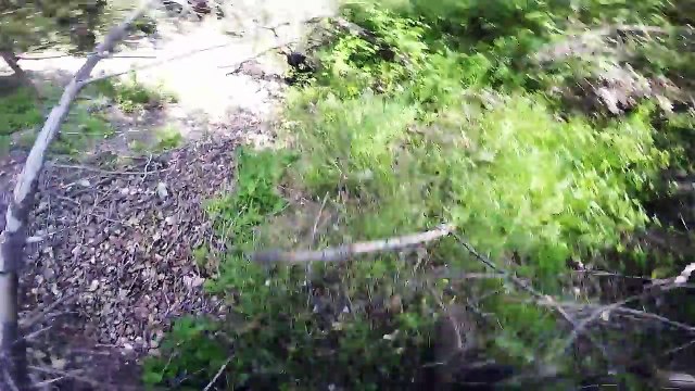 Une moto décolle de la route dans un ravin !