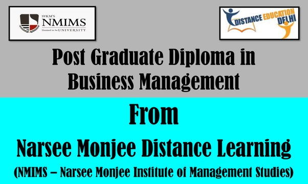 Post graduate diploma in Business management from (NMIMS) narsee monjee distance learning