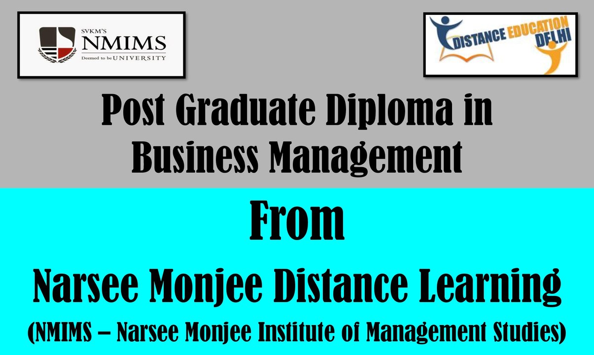 Post graduate diploma in Business management from (NMIMS) narsee monjee distance learning