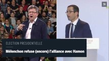 Mélenchon refuse (encore) la proposition d'alliance de Hamon