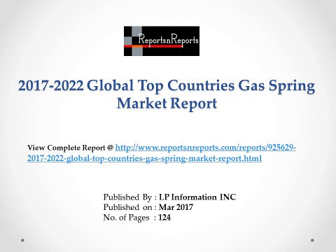 Gas Spring Market 2017 Analysis, Trends and Forecasts 2022