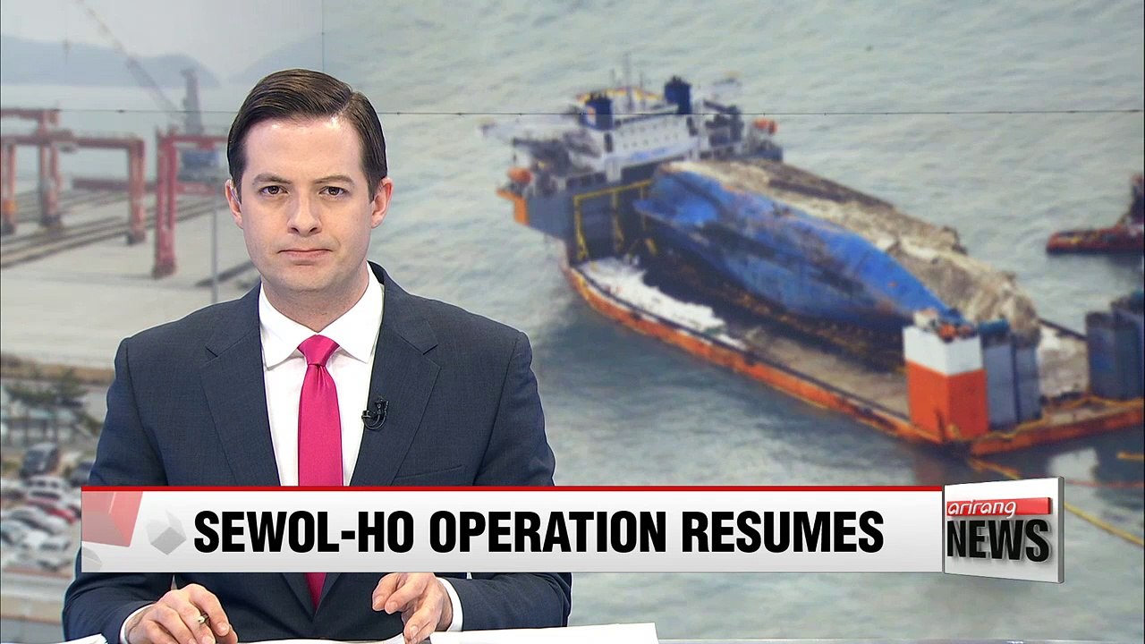 Final preparations underway to move Sewol-ho ferry to Mokpo