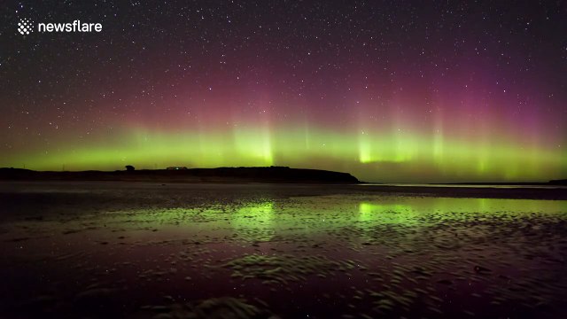 Stunning Aurora Australis footage over New Zealand
