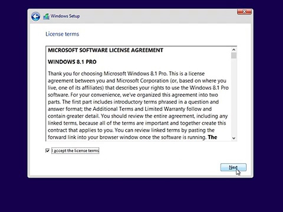 how to setup win 8 1