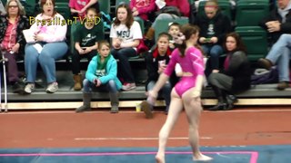 Athletic Gymnast Floor Routine Highlights