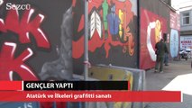 Gençler Yaptı! Atatürk ve İlkeleri graffiti sanatı