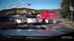 Un camion sans frein percute violemment des voitures !