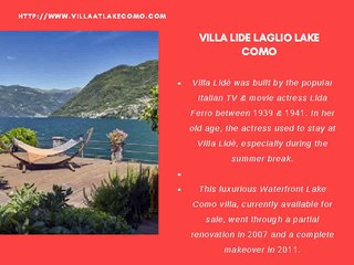 luxurious Waterfront Lake Como villa, currently available for sale