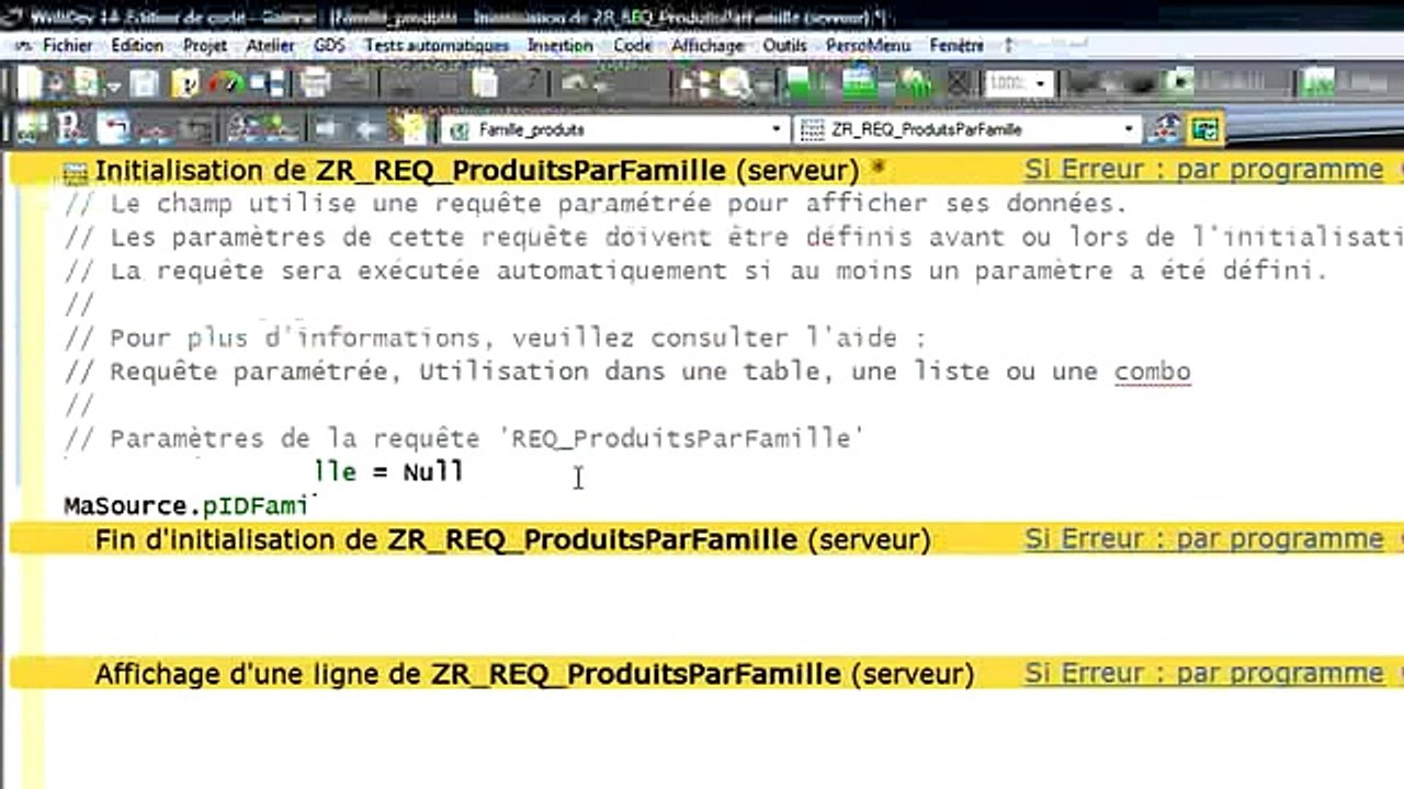 Comment crée sur Windev un menu dynamique