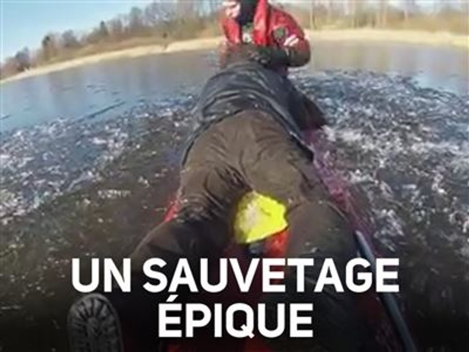 Estonie : un pêcheur sur glace à eu chaud (ou froid...)