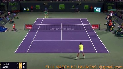 Rafael Nadal vs Jack Sock - Miami 2017