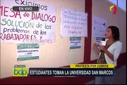 Alumnos toman universidad San Marcos en medida de protesta