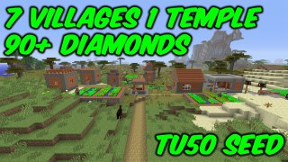 Minecraft6 Xbox One/PS4 TU50 SEED - 7VILLAGES 1TEMPLE 90 DIAMONDS