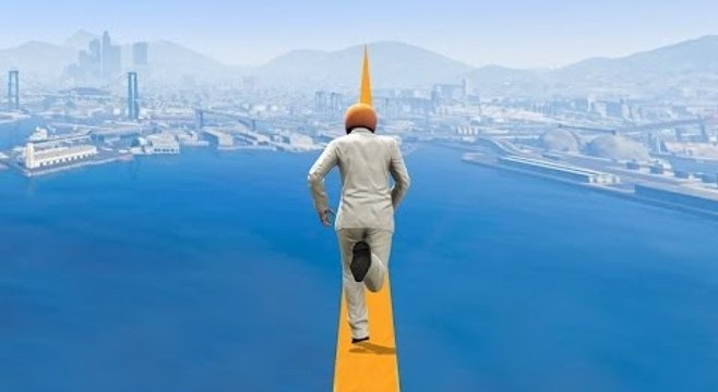 KWEBBELKOP-WORLD'S LONGEST TIGHTROPE DEATHRUN! (GTA 5 Funny Moments)