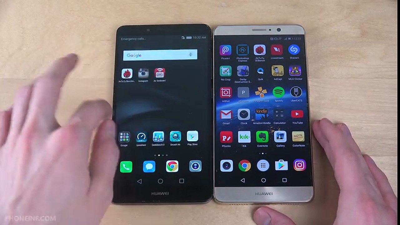 Huawei Ascend Mate 7 Android 6.0 vs. Huawei Mate 9 Android 7.0 - Speed Test!