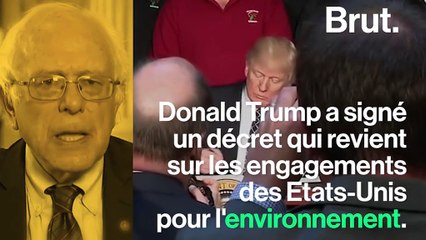 Climat : nouvelle charge de Bernie Sanders contre Donald Trump