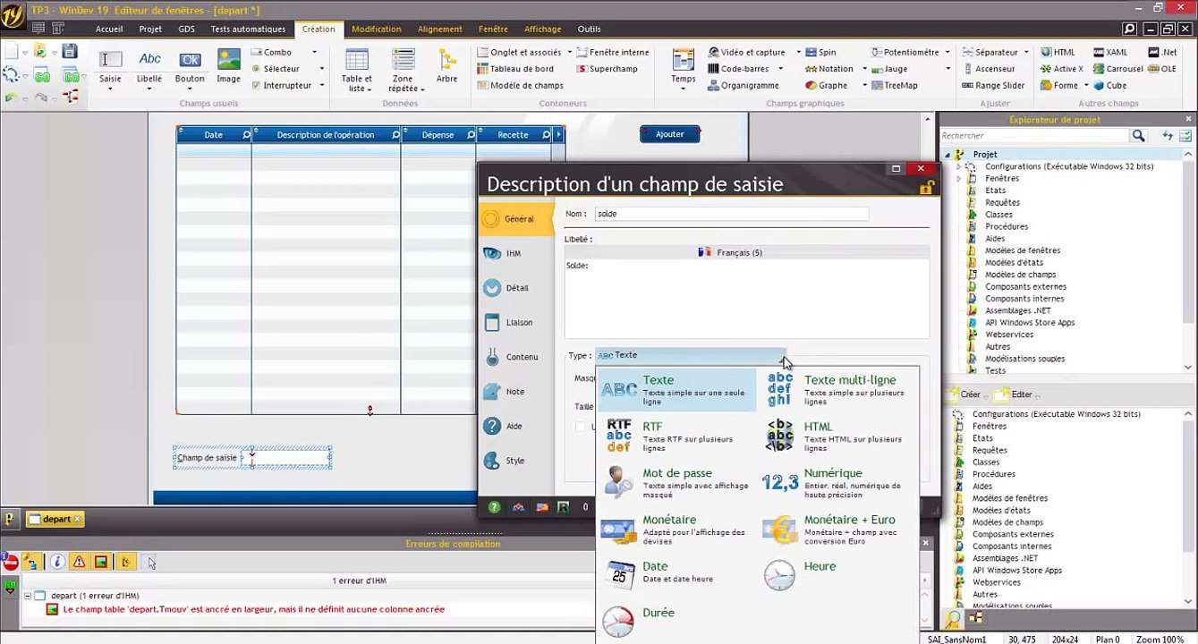 Tutoriel n°5 sur Windev