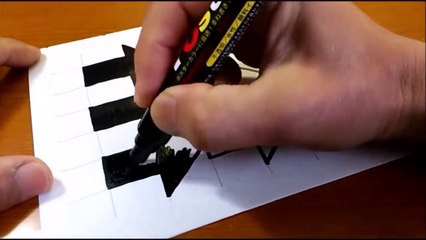 Very Easy!! How To Draw Trick Art on Paper for kids - 2 colors arrows-MsINdmLdF58