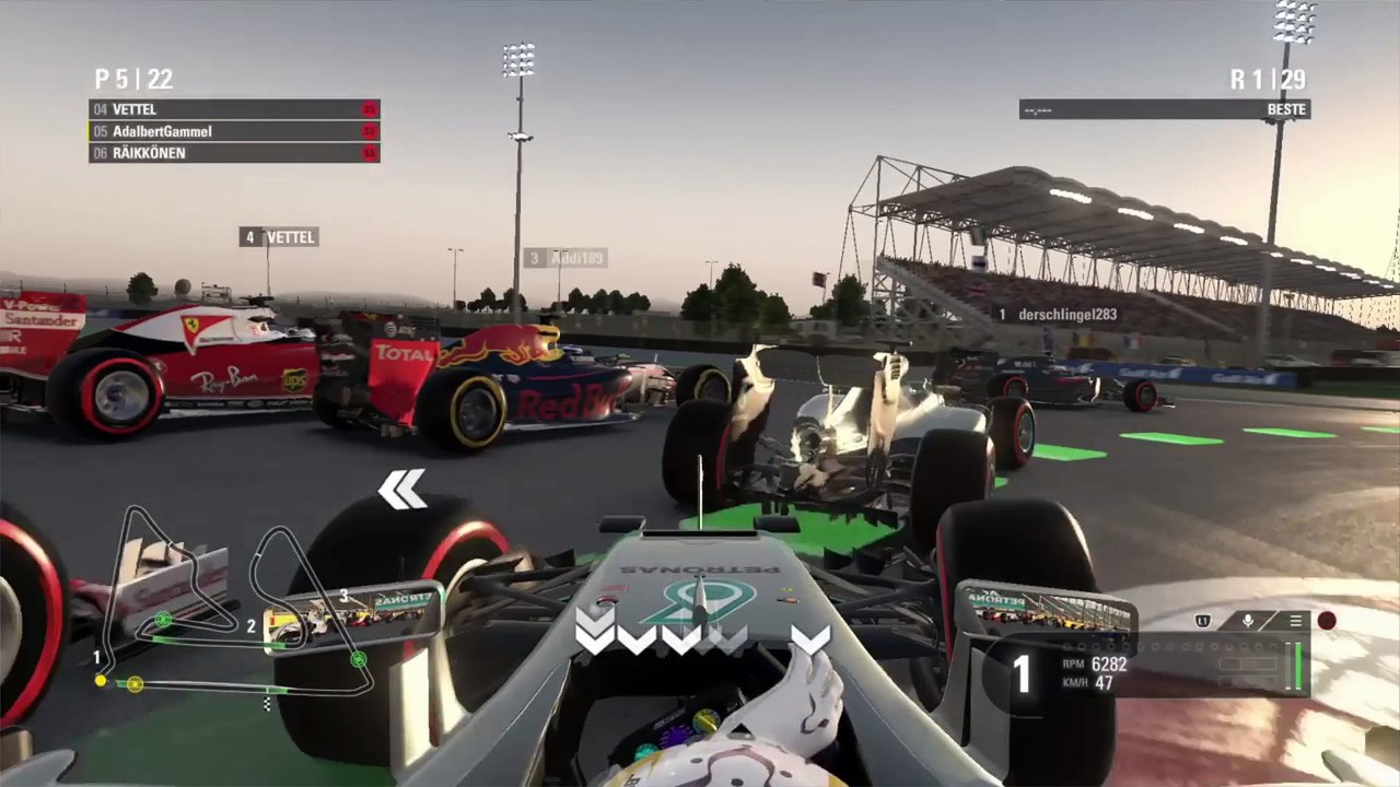 F1 2016 Bahrain Testrennen Start