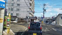 beginning of spring road rattled full of holes japan hokkaido sapporo drive