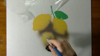 Drawing of some lemons - How to draw 3D Art-CGhsss