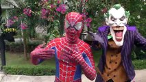 Joker Push spiderman fall Into Lake Giant Crab Attacks!!! Superheroes Venom Children Action Movies