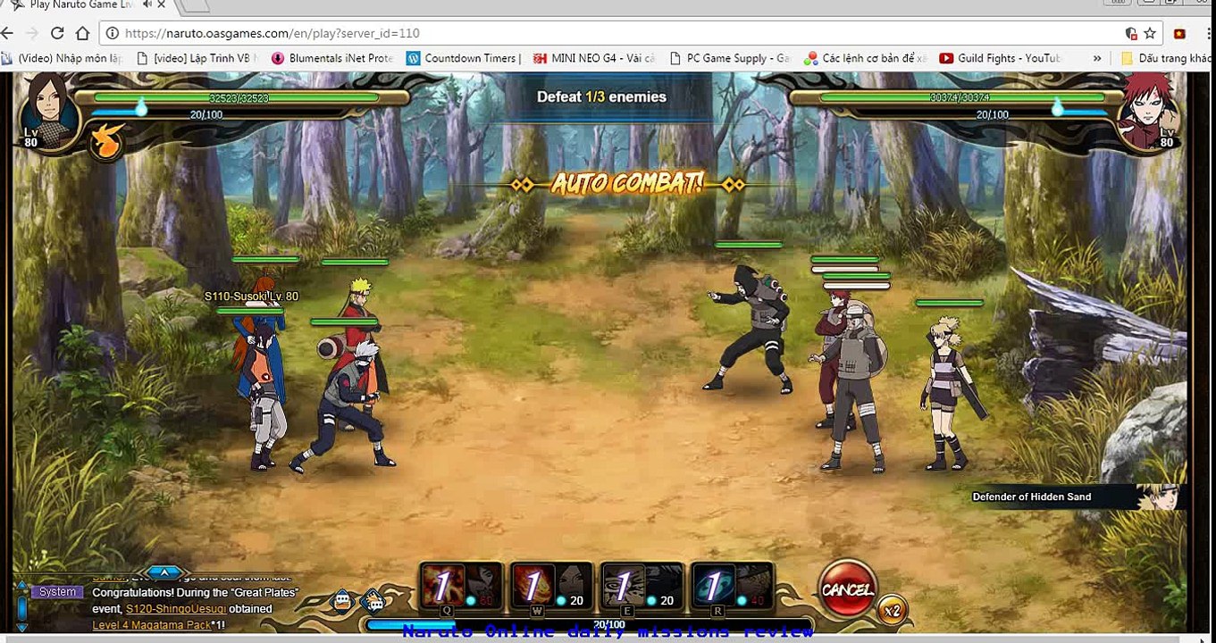 Naruto Online Game Group instance