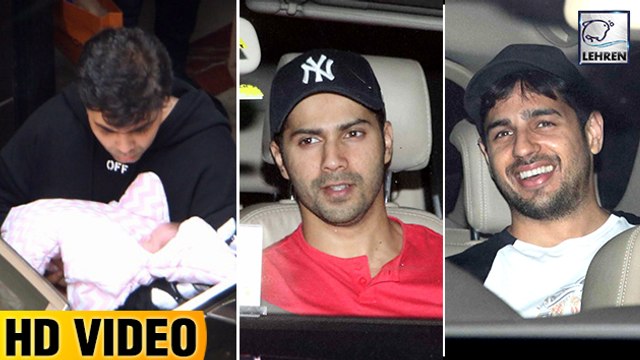 Sidharth Malhotra And Varun Dhawan Meet Karan Johar's Babies