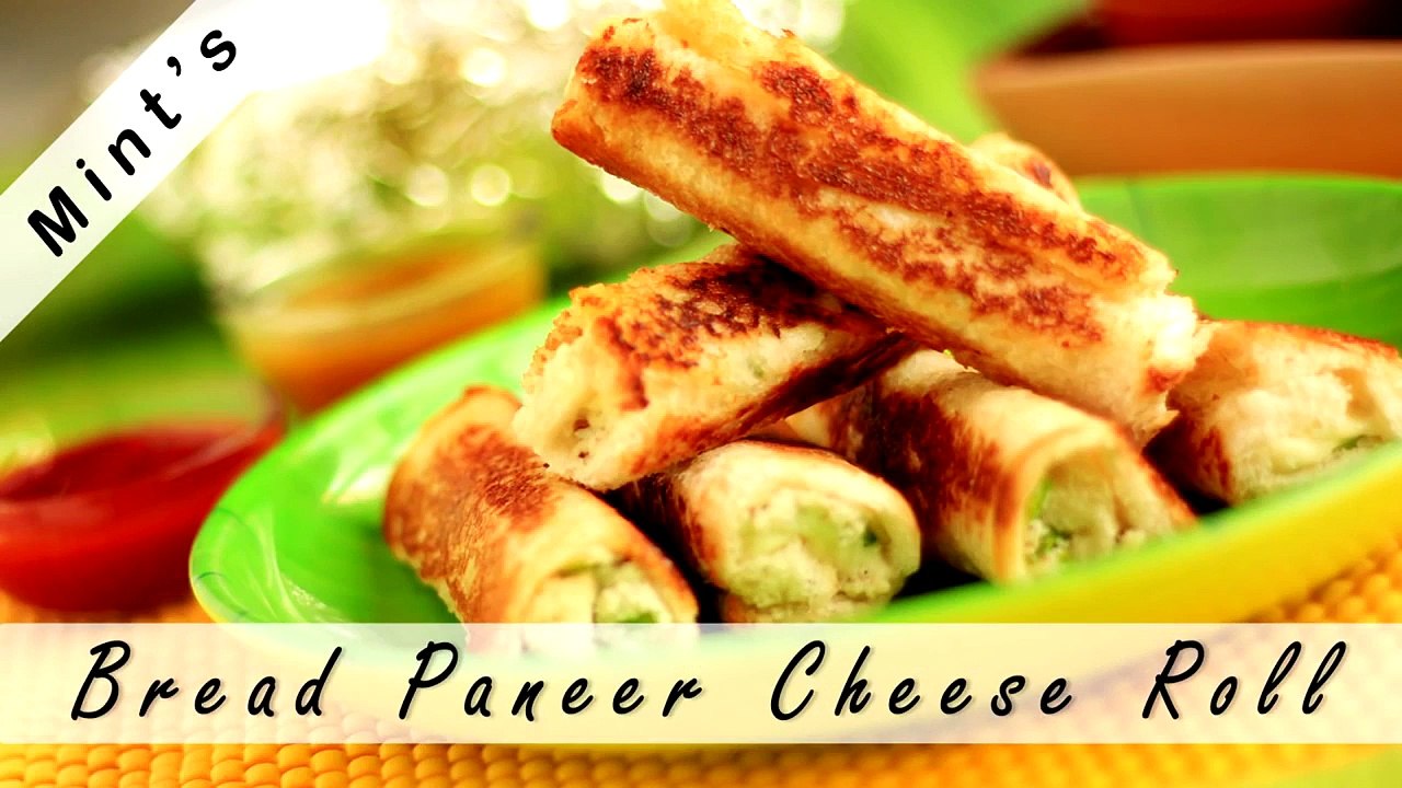 Bread Paneer Roll Cheese Snacks Breakfast recipe 4kids HEALTHYFOOD