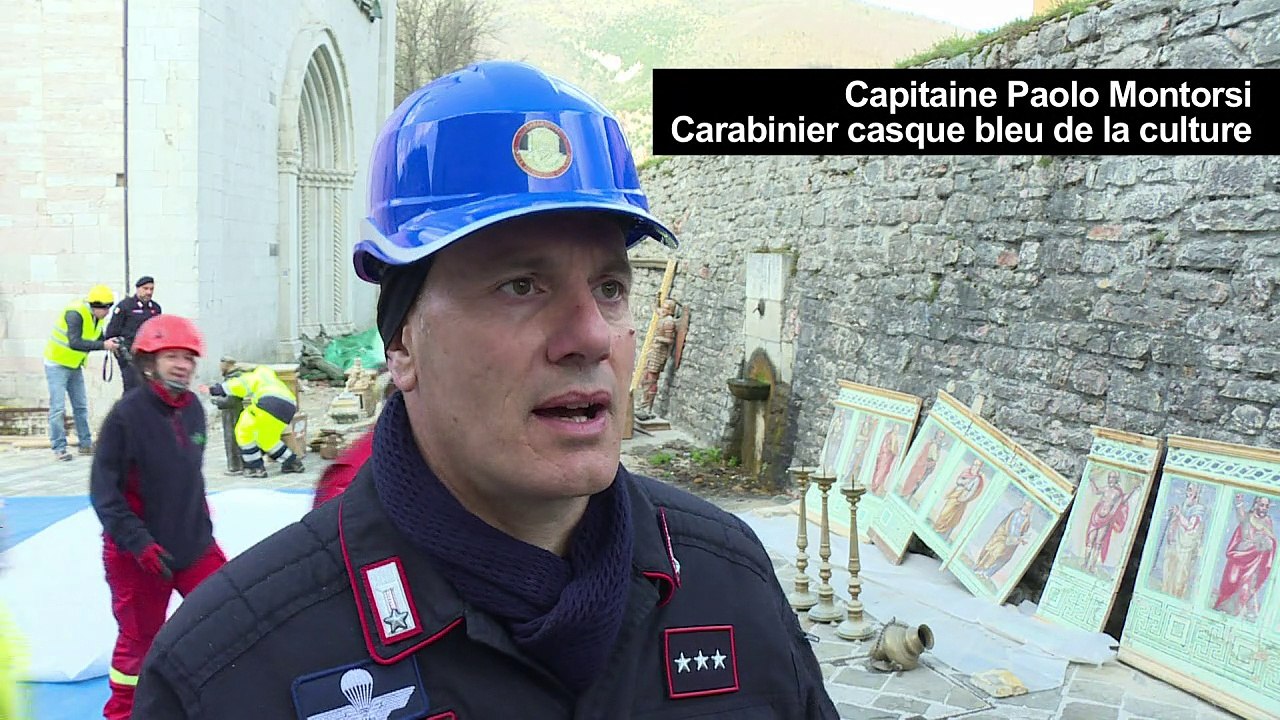 Des Casques bleus italiens au secours des trésors de Visso