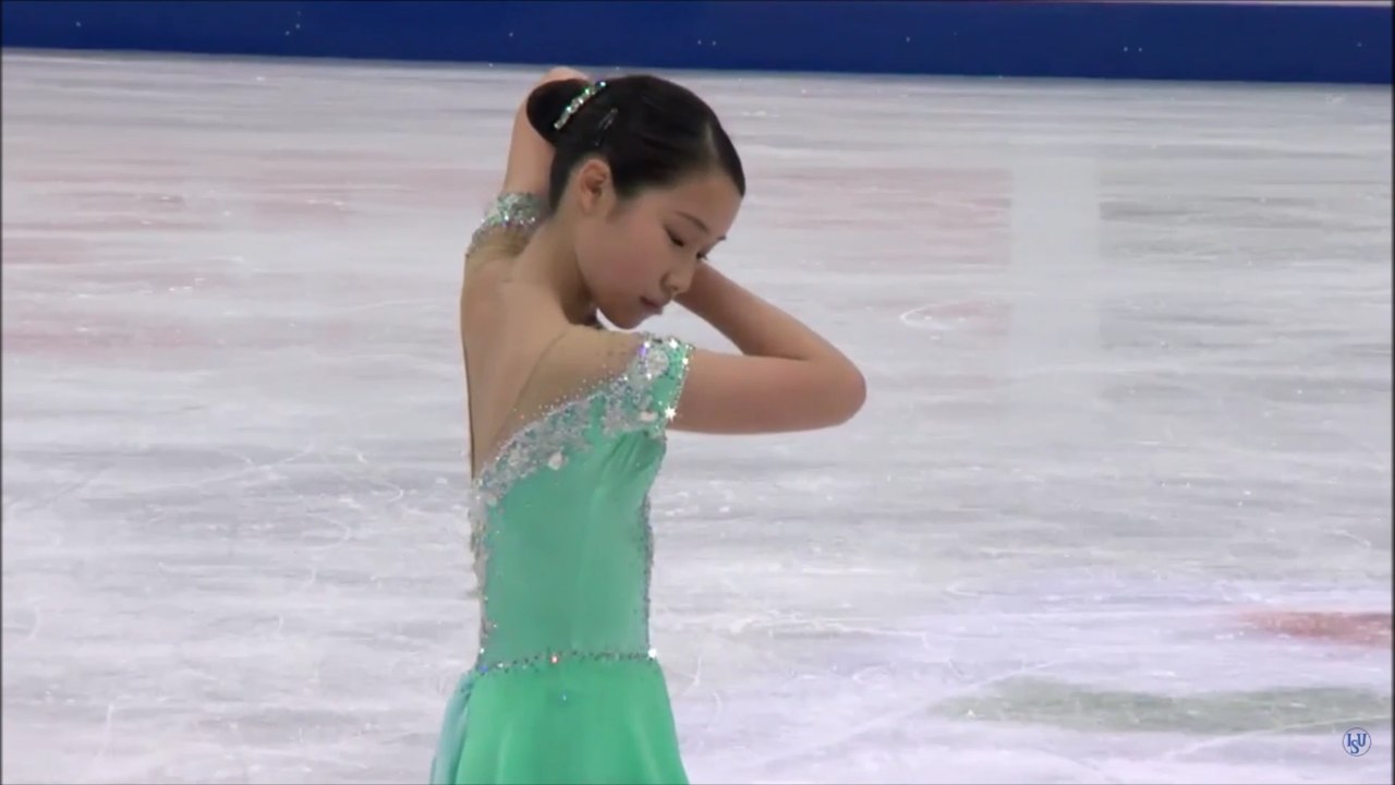 Mai Mihara 2017 WC practice FS run through