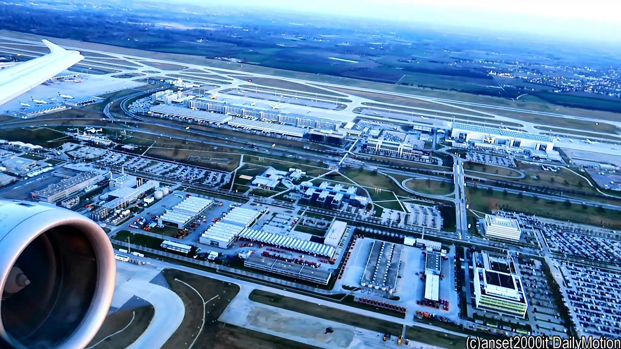Munich to London Heathrow. Sunset and Evening Landing. Airbus A321 Flight Lufthansa LH2482