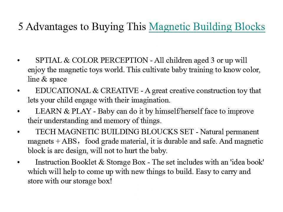 Magnetic Building Blocks 58pcs 3D Educational Magnetic Construction Toys
