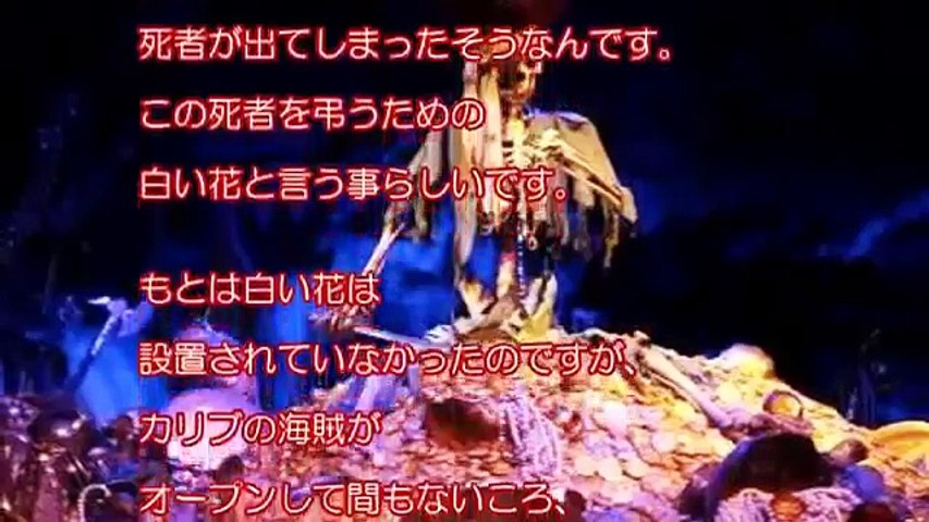 ディズニー怖い都市伝説 カリブの海賊の白い花と事故や幽霊との関係性とは 都市伝説ちゃんねる Video Dailymotion